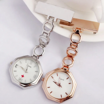 Paramedic Brooch Clip-on Rose Gold Silver Fob Nurse Pocket Watch Stainless Steel Nursing Clock For Doctors Medicals Gifts