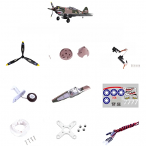 FMS 980mm P40 P-40 Parts Propeller Spinner Motor Shaft Board Mount Landing Gear Retract ESC Servo RC Airplane Plane Spare