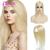 Glattes Haar Topper für Frau Remy Menschenhaar blondes Natur haar Maschine gemacht Haar Topper mit 3 Clip in Topper Haar