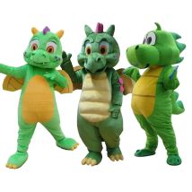 Green Dragon Dinosaur Mascot Costume Grass Dragon Cloth Mascotte for Adult Party Event Performance Halloween Christmas Cosplay