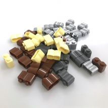 100pcs DIY Building Blocks Figures Wave Bricks 1x2 Dots Educational Creative Plastic  Toys for Children Compatible With 30136