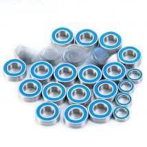 TRINOOD 24PCS Rubber Sealed Bearing Kit for Tamiya Super Clodbuster & Super Clodbuster & Bullhead RC Crawler Car Parts