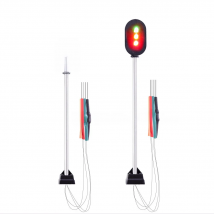 3pcs HO N Scale 1:87 Train Model Miniature Signal Traffic Lamp/Traffic Controller/6v Battery box For Railway Landscape Layout