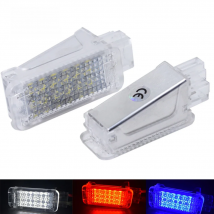 Hopstyling 2pcs 18SMD LED Car Door Courtesy Light auto Footwell/Trunk Lamp Light for Audi A4 A6 Q7 Q5 VW Skoda White Red Blue