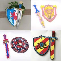 Anime Pirate Series Cosplay Foam Swords and Shields Playset, Medieval Combat Ninja Warrior Weapons Costume Role Play Accessories