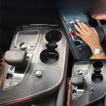 Suitable for Q7 Interior Stickers, Carbon Fiber Modified Film for Central Control Gear Shift for Audi Q7 2016-2019