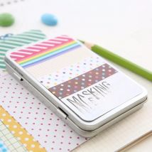 Korean Kawaii Stationery Lovely Tin Scrapbooking Pastel Marking Tape Craft Stickers Decorative DIY Memo Planner Tool 27 Sheets