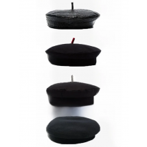 Winter Hat Women Wool Berets Cotton Diamond Letter Beret