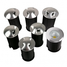 3W 5W LED buried IP68 AC110V220V DC12V Outdoor Recessed Deck Light 1/2/3/4 side view Underground Lamp Sidewalk Lighting