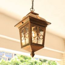 Europe Vintage Glass Chandeliers Outdoor Waterproof Pendant Lamp Balcony Grape Waterproof Aluminum E27 Bulb Garden Hanging Lamps
