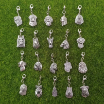 Shih Tzu Beagle Tibetan Mastiff  English Setter Beauceron Dog Animal Keychain Key Ring Pet Retro Silver Plated Gift