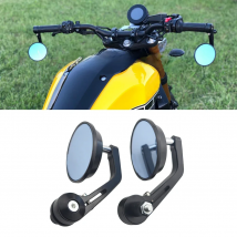 Round 7/8" Handlebar Aluminum Alloy Motocycle Rearview Mirrors Moto End Motor Side Mirrors Motorcycle Cafe Racer Accessories