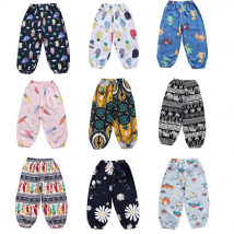 Baby Pants Children Trousers For Boys Girls Little Toddlers Kids Summer Linen Cotton Pants Long Full Trousers Anti-mosquito Soft