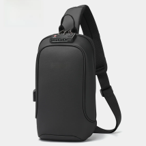 Tigernu Fashion Chest Bags Men High Quality Crossbody Bag Splashproof Chest Bag Anti-theft USB Charging Casual Shoulder Bag Male