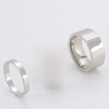 COOLTIME Stainless Steel Cutout Women's Ring for Men 3mm 6mm 8mm Wide Couple Rings Jewelry Anniversary Wedding Gift Wholesale