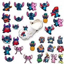 10/22 Stück Disney Stitch PVC Charms Schuh Charms Cartoon DIY Sandalen Zubehör für Clogs Pins Schuh