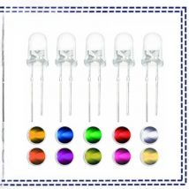 100pcs 5mm LED Lights Outdoor Blocking Diode Kit Bracelets Maker 5 Mm Assorted White Green Red Emitting Assortment Bridge Bulbs