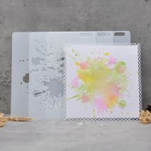 Stencil Water Spray Spatter Layering Stencils Background Scrapbooking Embossing DIY Card Craft Texture Decorative Template Dies