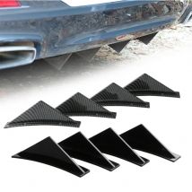 4PCS Curved Rear Bumper Diffuser Lip Splitter Canard Spoiler Universal For Audi A3 A4 B6 B8 B7 B5 B9 A6 C5 C6 C7 A5 Q5 Q7 8P 8V