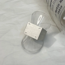 QMCOCO Minimalist Silver Color Square Wide Ring Fashion Elegant Charm Couples Matte Texture Party Jewelry Gift For Woman Man