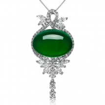 Natural Green Jade Pendant Lucky Necklace Jadeite Chalcedony Amulet Fashion Charm Jewelry Gifts for Women Her