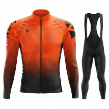 New 2025 Rcn Team Autumn Cycling Jersey Set Rvouei Men Long Sleeve Bicycle Clothing MTB Maillot Bike Uniform Bib Ropa Ciclismo