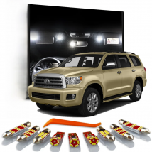 MDNG 13Pcs For Toyota Sequoia 2008 2009 2010 2011 2012-2017 Canbus LED Interior Dome Map Reading Trunk Light Kit Car Led Bulbs