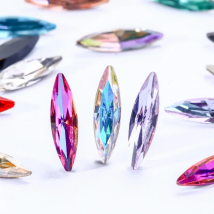 4x15mm Nails Glue Rhinestones Glass Strass Pointback DIY Art Crafts Fancy Stones High Quality AB Color Nail Art Decoration Stone