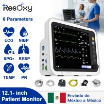 Resoxy Monitor paziente Monitor segni vitali Monitor paziente medico da 12,1 pollici per uso umano 6 parametri ECG/NIBP/TEMP/RESP/SPO2/PR