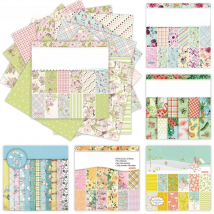 Chzimade 12Pcs Pink Color Bird Printed Background Decorative Paper Craft 15x15cm For DIY Scrapbooking Card Handmade Making