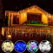 5M Christmas Garland LED Curtain Icicle String Lights Droop 0.4-0.6m AC 220V Garden Street Outdoor Decorative Holiday Light