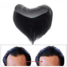 Straight Man Toupee V Style Front Wigs for Men 100% Human Remy Hair Thin Skin Full PU Men's Capillary Prosthesis Natural Color