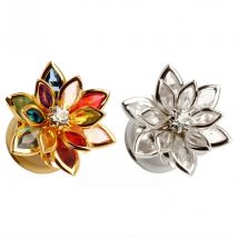 New Arrival Fashion Flower Ear Olugs Stainless Steel Ear Tunnels Piercing Gauges Metal Body Jewelry Pair Selling