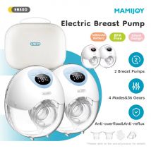 MAMIJOY 2 Stück tragbare Milchpumpe, superleise, freihändig, elektrische Milchpumpe, Komfort-Milchsammler zum Stillen, BPA-frei