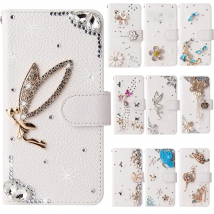 Glitter Luxury Flip Wallet Case For iPhone 17 ProMax Air 16 E 15 Plus 14 Pro 13 12 MINI 11 Pro Max XSMax Cover