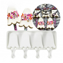 Halloween Ghost Ice Cream Silicone Mold Handmade Popsicle Moulds Dessert Freezer Juice Ice Cube Tray Kitchen Accessories Tools