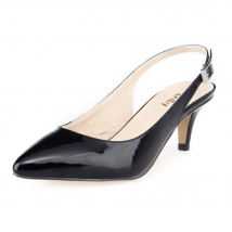 Daily all-match Sandal Shoes Pointed High Heels Large Size Pumps New 6cm Low Casual Back Empty Buckle Red Wedding shoes