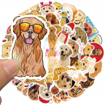 10/30/50PCS Golden Retriever Dog Stickers Cartoon DIY Bike Travel Luggage Laptop Kid Toys Classic Toy Decals Graffiti Sticker F3