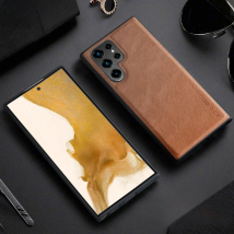 capa For Samsung Galaxy S22 S23 S24 S25 Ultra Case Luxury Vintage Soft PU Leather Back Cover for S25 Plus 케이스 X-Level