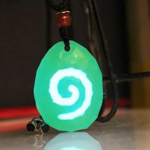 New World of Warcraft Hearthstone Glowing Necklace GLOW in the DARK Night Girl Boys Gifts Men Artificial Stone Zhizsmall