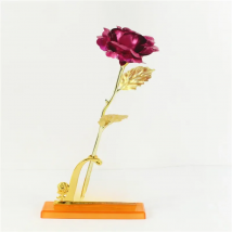 Eternal Rose Colorful Galaxy Artificial Flowers 24K Gold Foil Flower Love Base Flare box for Girlfriend Valentine's Day Gift