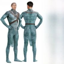 Zawaland Avatar Fire and Ash Costume Men Movie Furry Petsuit Halloween Cosplay Bodystui Carnival Festival Party Disguise Suit