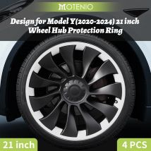 Protezione per Ruote Model Y 2020–2024 – Design del Proteggi-Cerchio Tesla da 21 pollici (4 pezzi), Accessori in ABS per Protezione Cerchi