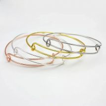 Wholesale Wire Adjustable Bangle Bracelet Cable Expandable Charm Bracelets Bangles Women Gift Jewelry DIY 10Pcs/Lot