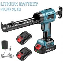 OWJHE Pistola per calafataggio elettrico per vetro LED Pistola in silicone senza fili a 4 velocità Strumento di riparazione fai-da-te multifunzionale per batteria Makita 21V