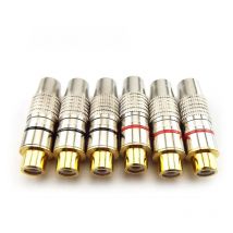 2/4/10pcs RCA Female Jack Plug Solder Audio Video Adapter Connector RCA Female Balck Red Convertor Gold Plated For Coaxial Cable