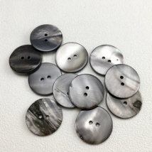 10PC Natural Black Mother of Pearl Shell Grey Round 2-holes Flatback Button DIY Suit Cufflinks Invitation Scrapbook Sewing Decor