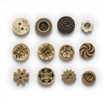 30pcs Multiple Options  Round Coconut Buttons Sewing Scrapbooking Clothing Crafts Accessories Handwork Making Decor