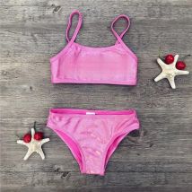 Kids 2 Pieces Swimwear Girls Sequined Hot Gold Bathing Sets Kid Swimming Suit Children Bikinis Baby Set New Biquini Infantil