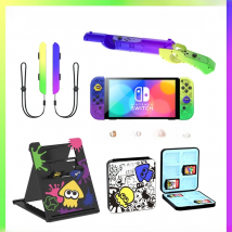 Cute Splatoon 3 Skin Cover Shell For Nintendo Switch Oled Protective Case Screen Protector Film For Nintendswitch Oled Console